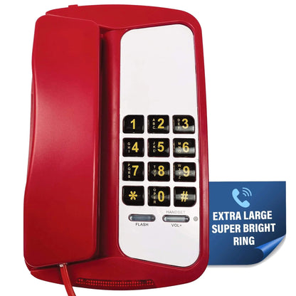 Med-Pat D800 Analog Desk Telephone – Hearing Aid Compatible Phone with Volume Boost