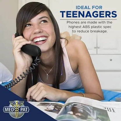 Med-Pat D800 Analog Desk Telephone – Hearing Aid Compatible Phone with Volume Boost