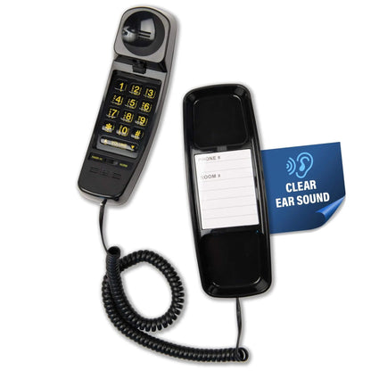 Med-Pat T-4 Trimline Corded Telephone with Backlit Keypad & Hearing Aid Compatibility