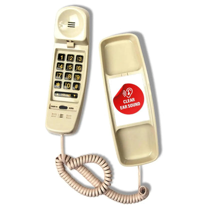Med-Pat T-4 Trimline Corded Telephone with Backlit Keypad & Hearing Aid Compatibility