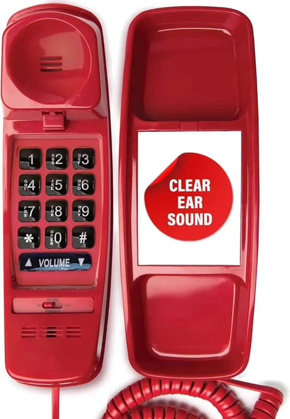 Med-Pat T-4 Trimline Corded Telephone with Backlit Keypad & Hearing Aid Compatibility