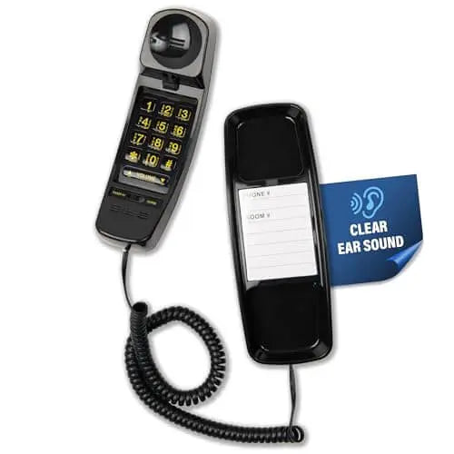 Med-Pat T-4 Trimline Corded Telephone with Backlit Keypad & Hearing Aid Compatibility