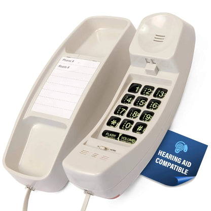 Med-Pat T1C Trimline Corded Telephone – Hearing Aid Compatible Phone, Dove Gray