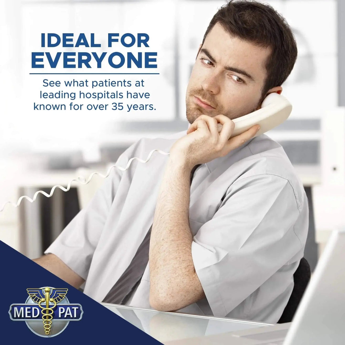 Med-Pat T1C Trimline Corded Telephone – Hearing Aid Compatible Phone, Dove Gray