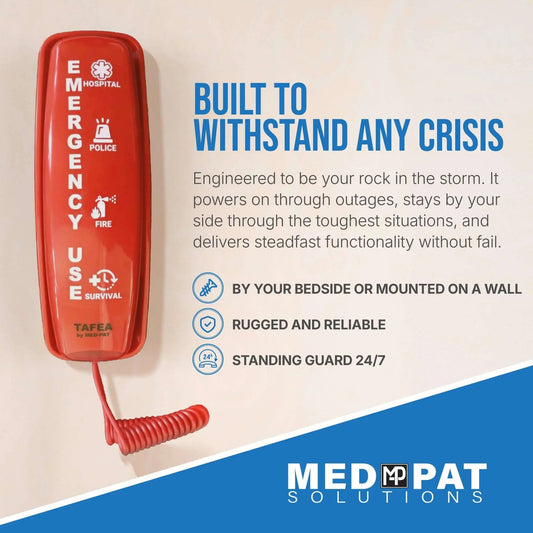 FIRST Emergency Auto Dialer Phone – Lift-to-Call Emergency Phone for Seniors & Home Safety