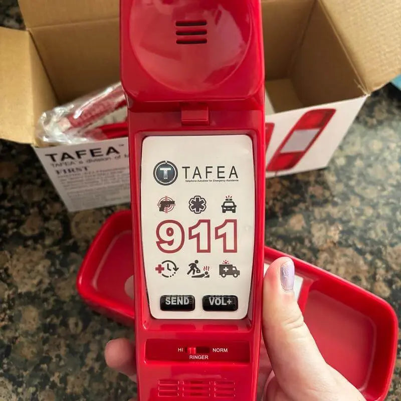 FIRST Emergency Auto Dialer Phone – Lift-to-Call Emergency Phone for Seniors & Home Safety