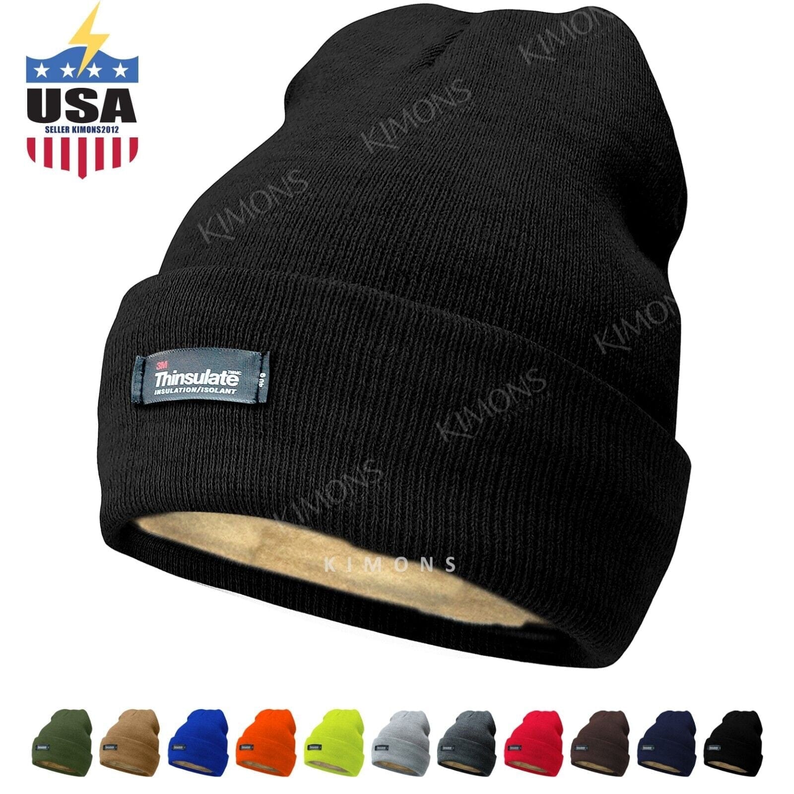 Men's and Women's Winter Thermal Fleece Lined Insulated Knit Beanie Hat