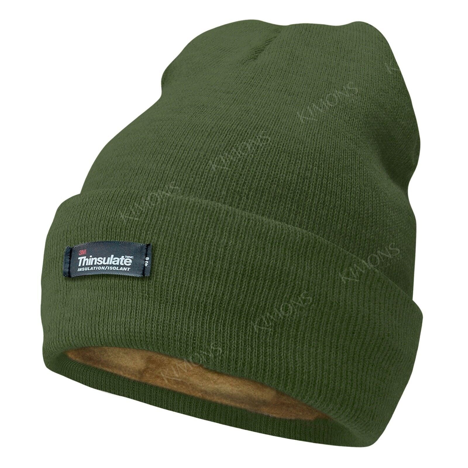 Olive Men's and Women's Winter Thermal Fleece Lined Insulated Knit Beanie Hat