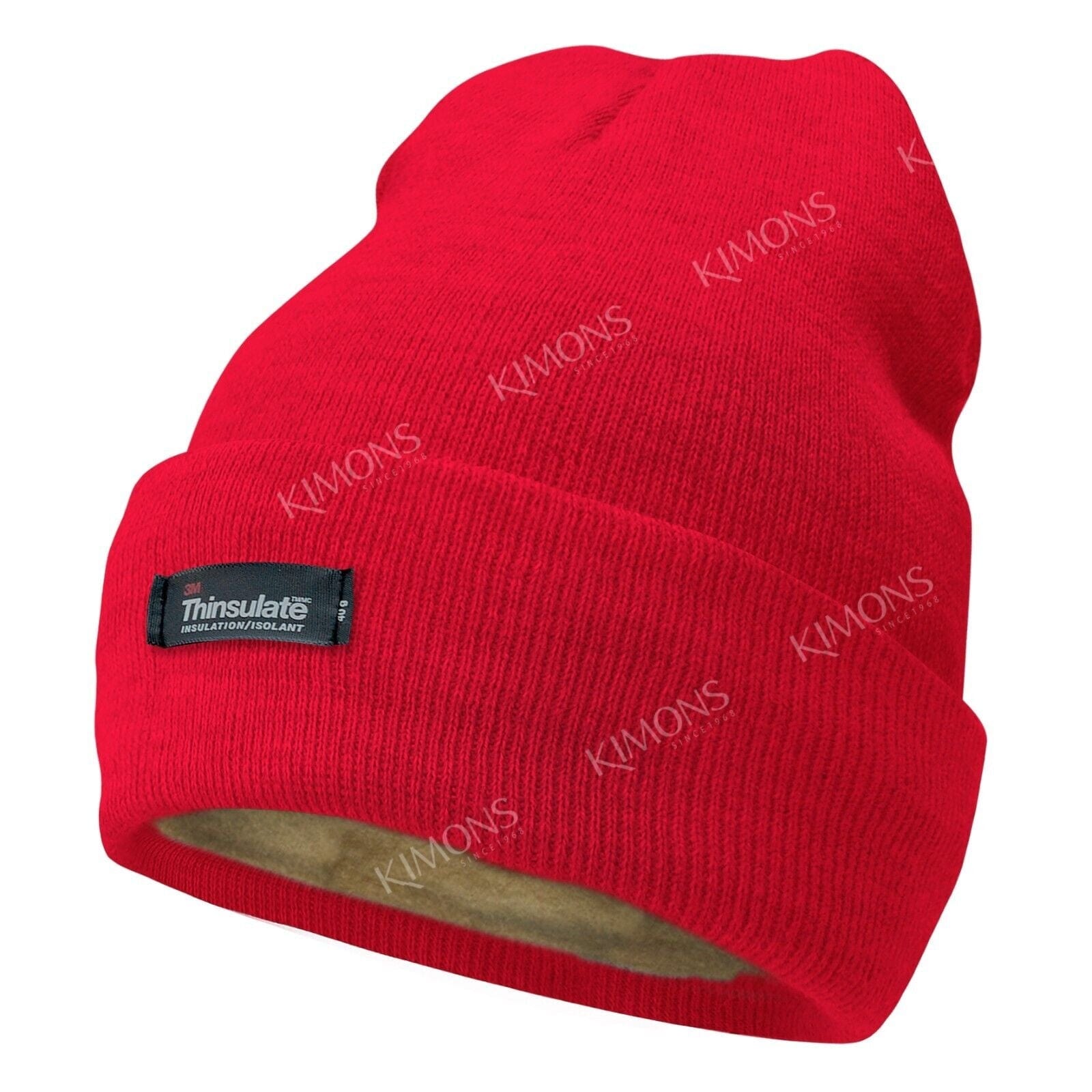 Red Men's and Women's Winter Thermal Fleece Lined Insulated Knit Beanie Hat