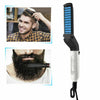 Men's Quick Beard Straightener and Hair Styling Comb with Curling and Curler Cap