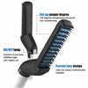 Men's Quick Beard Straightener and Hair Styling Comb with Curling and Curler Cap