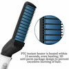 Men's Quick Beard Straightener and Hair Styling Comb with Curling and Curler Cap