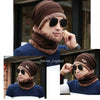 Brown Mens Womens Winter Baggy Slouchy Knit Warm Beanie Hat and Scarf Ski Skull Cap