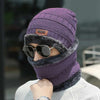 Lavender Mens Womens Winter Baggy Slouchy Knit Warm Beanie Hat and Scarf Ski Skull Cap