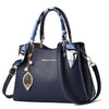 Dark blue Mother's Day Gift: Shoulder Bag With Leaf Pendant