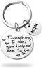 Mom Everything I Am You Helped Me To Be Mother's Day Keychain Gift for Mom