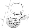 Mom Everything I Am You Helped Me To Be Mother's Day Keychain Gift for Mom