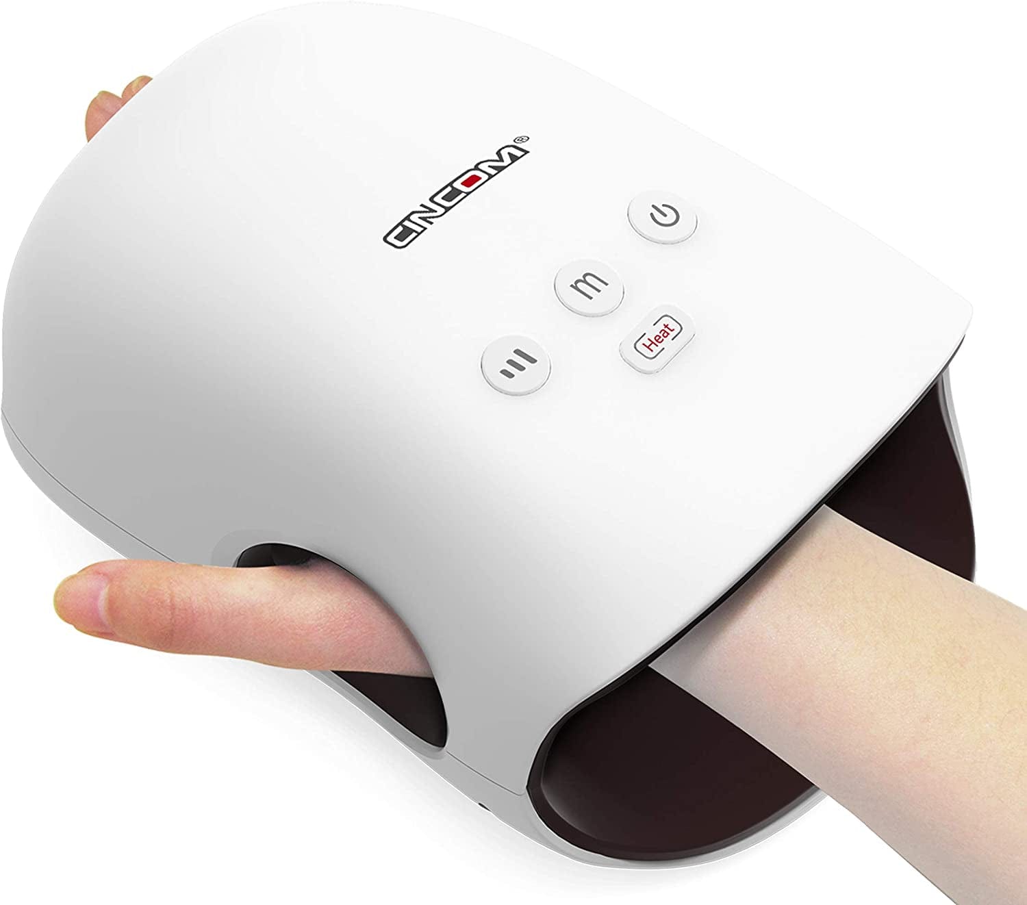 White Mothers Day Gifts - Cordless Hand Massager with Heat and Compression for Arthritis and Carpal Tunnel