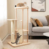 Multi-level Modern Cat Tower with Scratching Board and Post - Color: Beige Pets > Cat Supplies > Cat Trees Condos & Scratchers ebasketonline   