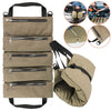 Multi-Purpose Tool Roll up Bag Wrench Pouch Canvas Hanging Organizer W/ 5 Pocket