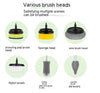 Six headed brush Multifunctional Electric Cleaning Brush with Scouring Pad Attachment