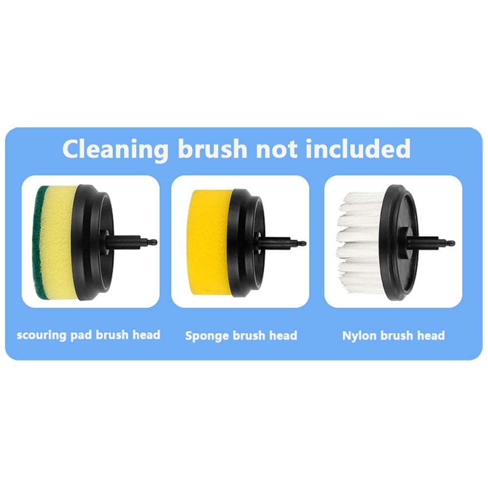 Threeheaded brush Multifunctional Electric Cleaning Brush with Scouring Pad Attachment