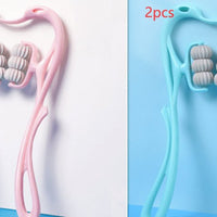A set 2pcs Multifunctional Manual Six-wheel Neck Massager