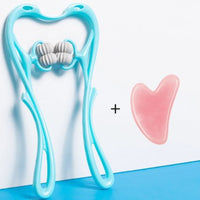 Blue4 rollers suit Multifunctional Manual Six-wheel Neck Massager