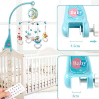 Musical Baby Rattles Crib Mobiles - Rotating Bed Bell Toy Holder with Projection for Newborns and Infants