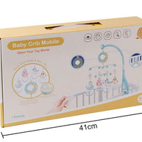 Musical Baby Rattles Crib Mobiles - Rotating Bed Bell Toy Holder with Projection for Newborns and Infants