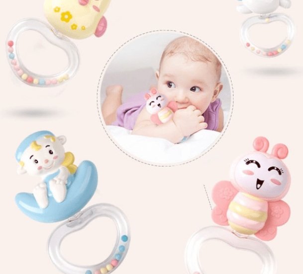 Musical Baby Rattles Crib Mobiles - Rotating Bed Bell Toy Holder with Projection for Newborns and Infants