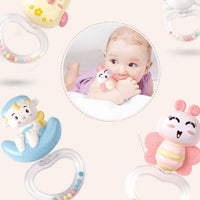 Musical Baby Rattles Crib Mobiles - Rotating Bed Bell Toy Holder with Projection for Newborns and Infants