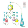 Blue1 Musical Baby Rattles Crib Mobiles - Rotating Bed Bell Toy Holder with Projection for Newborns and Infants