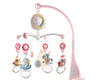 Pink Musical Baby Rattles Crib Mobiles - Rotating Bed Bell Toy Holder with Projection for Newborns and Infants