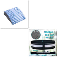 Blue SetA Neck and Lumbar Support Back Stretcher Pillow with Massaging Function for Sciatica, Herniated Disc, and Pain Relief, Enhancing Relaxation