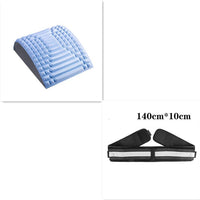Blue SetB Neck and Lumbar Support Back Stretcher Pillow with Massaging Function for Sciatica, Herniated Disc, and Pain Relief, Enhancing Relaxation