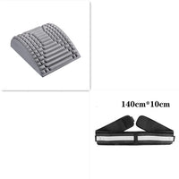 Grey SetB Neck and Lumbar Support Back Stretcher Pillow with Massaging Function for Sciatica, Herniated Disc, and Pain Relief, Enhancing Relaxation