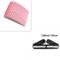 Pink SetB Neck and Lumbar Support Back Stretcher Pillow with Massaging Function for Sciatica, Herniated Disc, and Pain Relief, Enhancing Relaxation