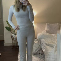 New Women's Clothing Two-Piece Set – Early Autumn Hong Kong Style Retro Collection