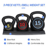 Optimize Your Home Gym with a 3-Piece Kettlebell Set and Storage Rack - 5Lb, 10Lb, 15Lb Weights for Effective Workouts!