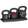 Optimize Your Home Gym with a 3-Piece Kettlebell Set and Storage Rack - 5Lb, 10Lb, 15Lb Weights for Effective Workouts!