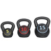 Optimize Your Home Gym with a 3-Piece Kettlebell Set and Storage Rack - 5Lb, 10Lb, 15Lb Weights for Effective Workouts!