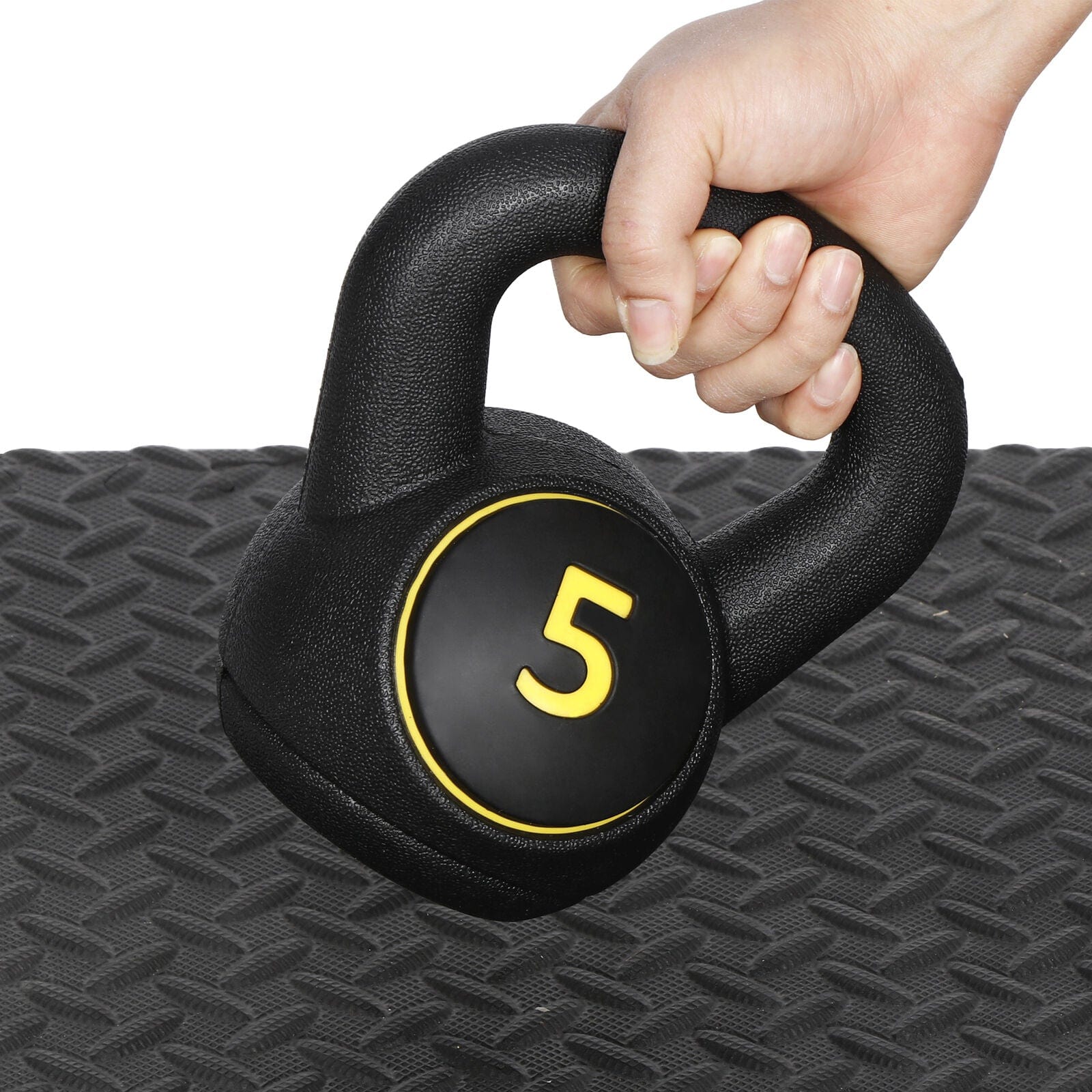 Optimize Your Home Gym with a 3-Piece Kettlebell Set and Storage Rack - 5Lb, 10Lb, 15Lb Weights for Effective Workouts!  ebasketonline   