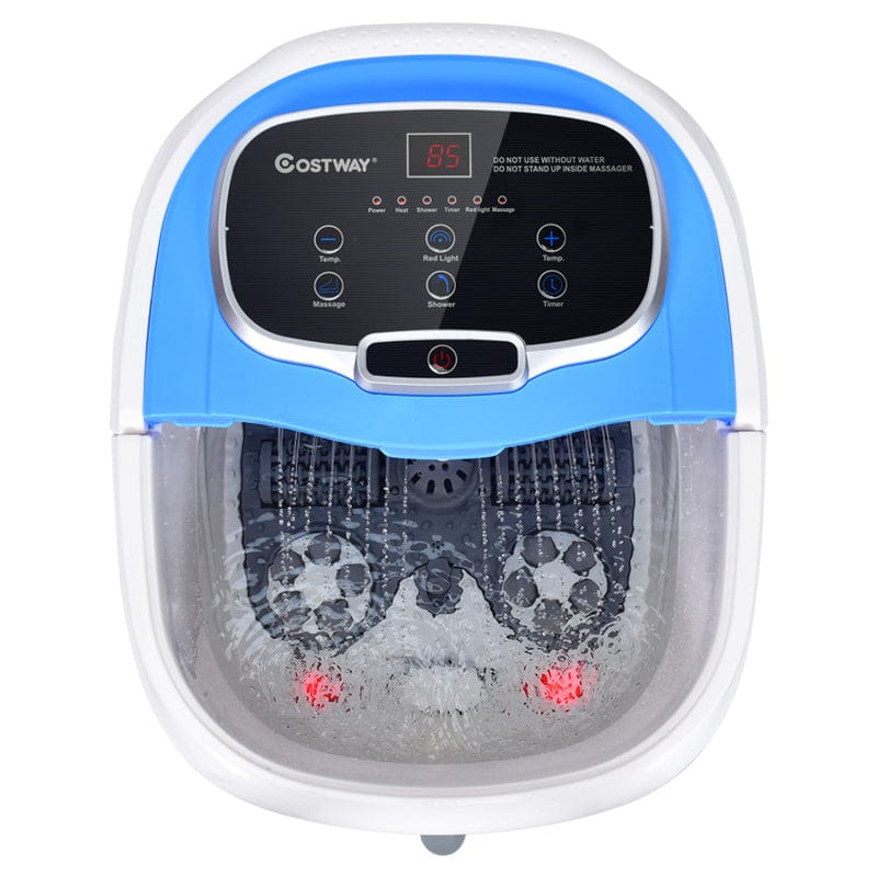 Brown Portable All-In-One Heated Foot Spa Bath Motorized Massager