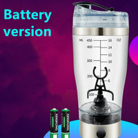 Battery / USB / 450ml Power Up Your Nutrition with the Electric Protein Shake Stirrer USB Charging Shaker Cup