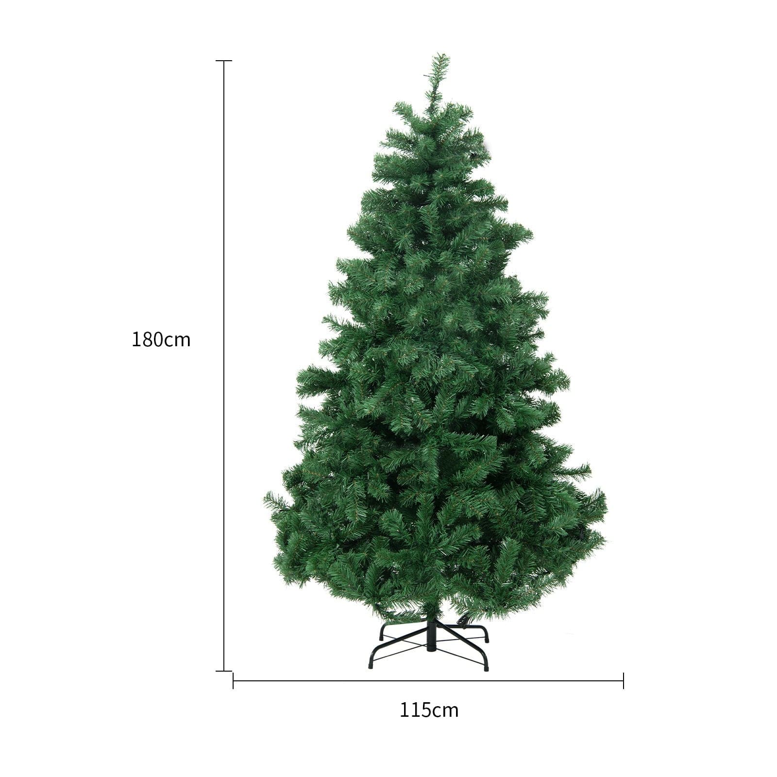 Green180CM PVC Artificial Christmas Tree for Mall Window Decor and Festive Ambiance – Premium Christmas Decoration Supplies