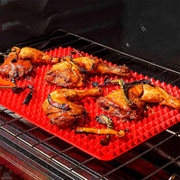 Pyramid Sheet Red Pyramid Silicone Baking Mat - 16x11'' Non-Stick, Food Grade Cooking Mat for Microwave, Oven, and BBQ Grill