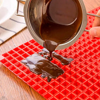 Pyramid Sheet Red Pyramid Silicone Baking Mat - 16x11'' Non-Stick, Food Grade Cooking Mat for Microwave, Oven, and BBQ Grill