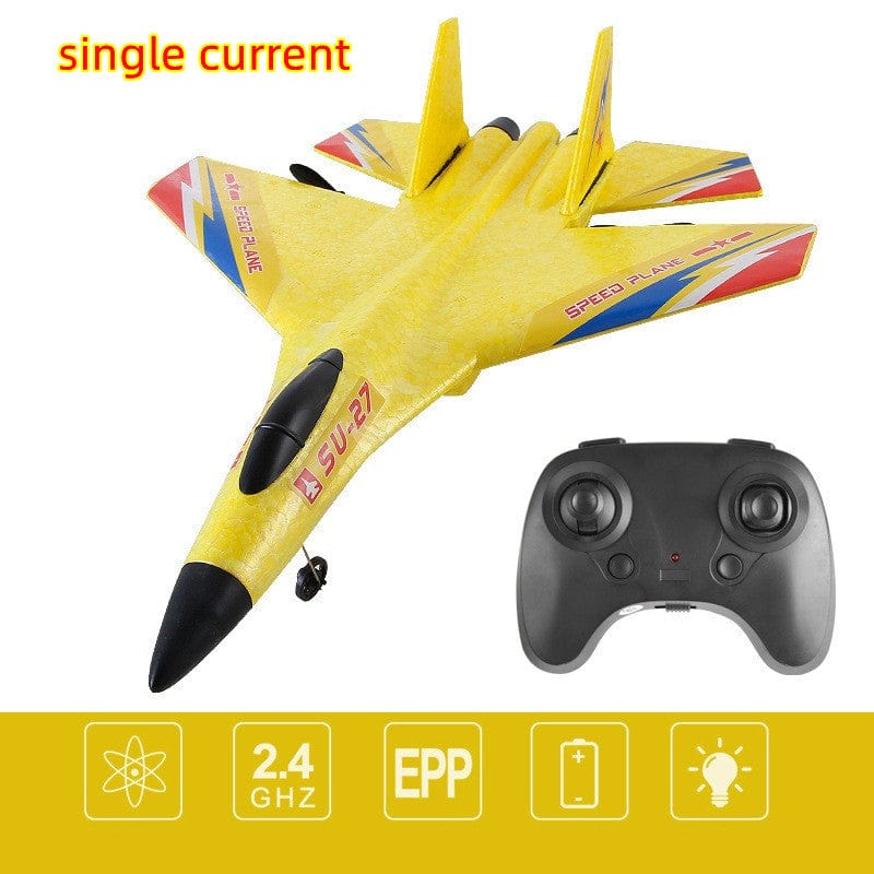 Yellow single current / USB Remote-controlled Foam Land - Air Biperch Model