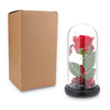 Rose Flower Gifts for Women 20 LED Light up Rose in Glass Dome Christmas Gifts